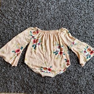 Off the shoulder floral blouse